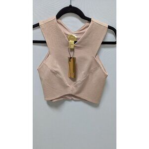 H&M Taupe V-Cut Crop Top